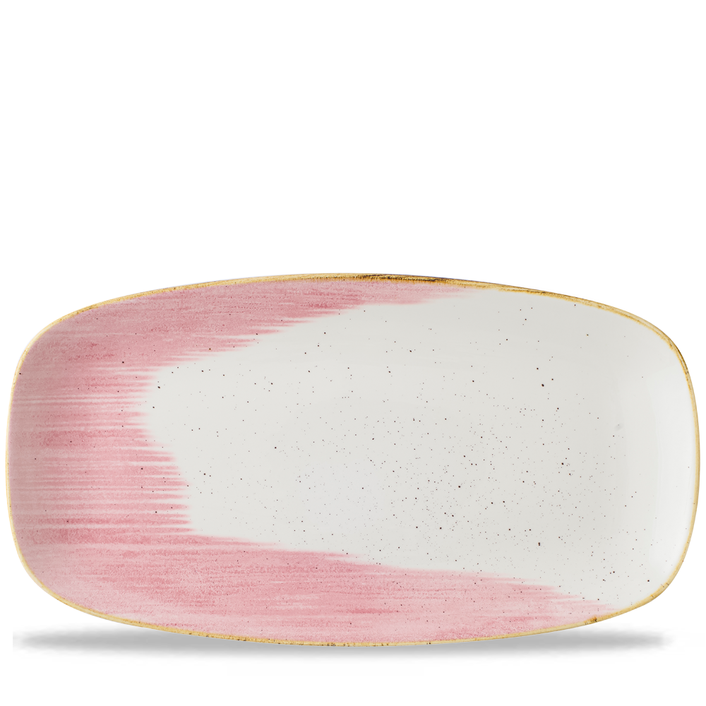 Talerz podłużny szefa kuchni Stonecast Accents Petal Pink, 360x190mm