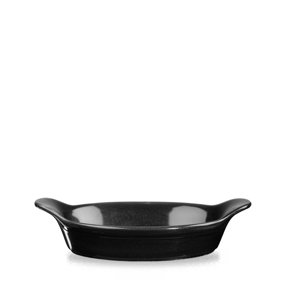 Naczynie okrągłe z uchwytami Metallic Black, 180x220mm, 600ml