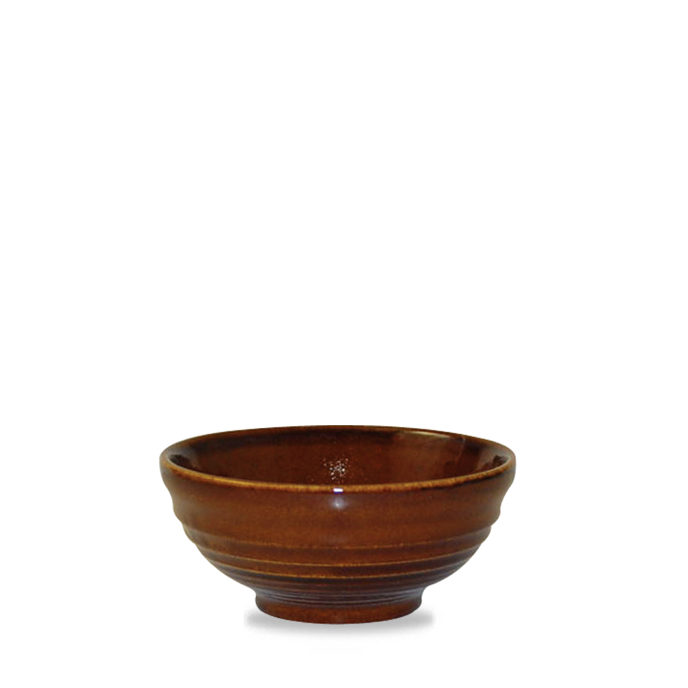 Cinnamon grooved snack bowl, 120mm, 280ml