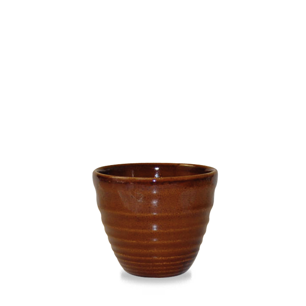 Kubek ryflowany na frytki Cinnamon, 100x80mm, 280ml