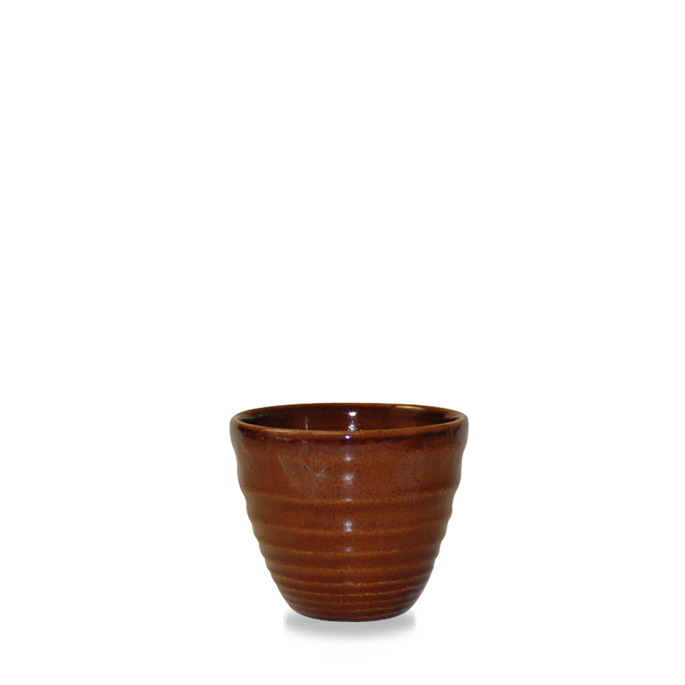 Cinnamon grooved dip bowl, 70x60mm, 110ml