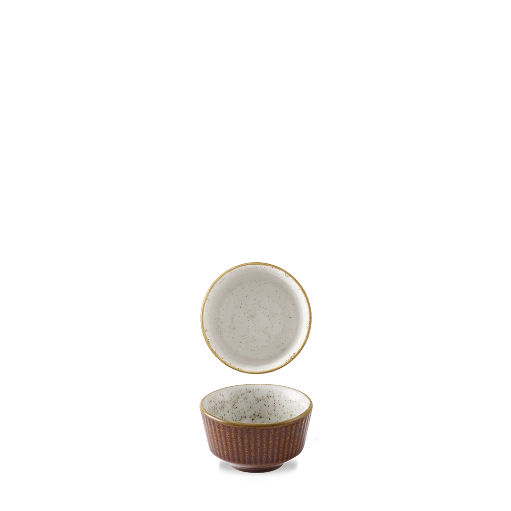 Kochi Cinnamon Brown Barley White Dip Bowl, 70mm, 60ml