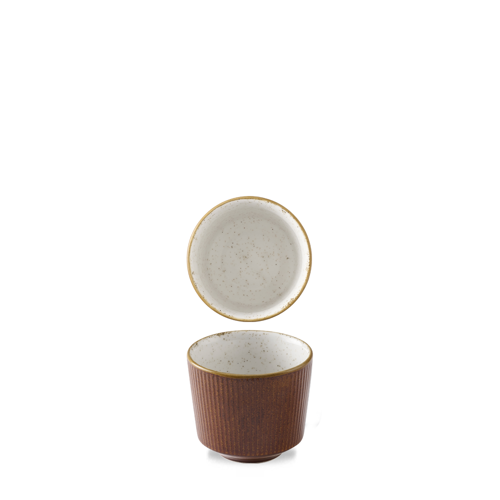 Kubek na frytki Kochi Cinnamon Brown Barley White, 100mm, 330ml