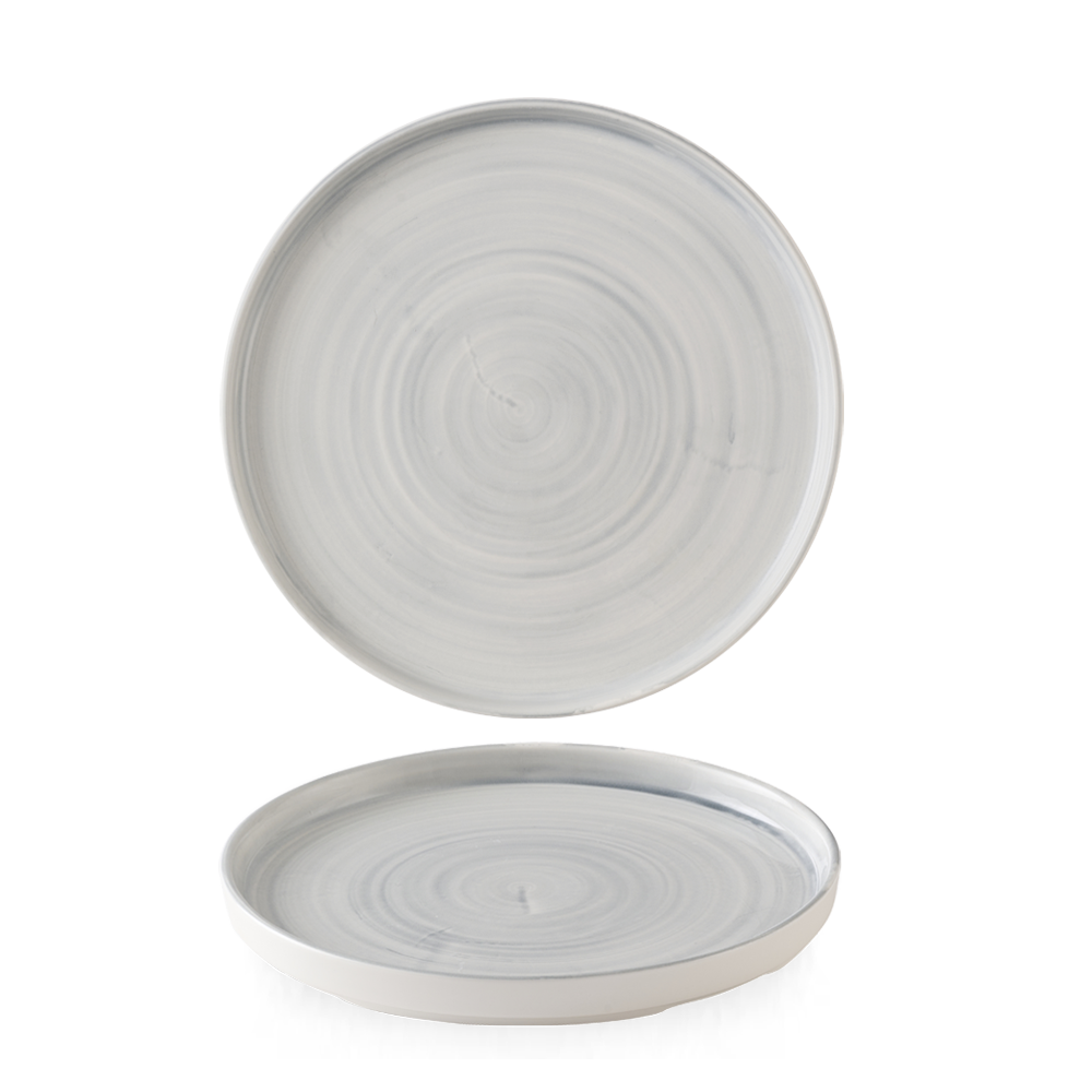 Stonecast Canvas Grey high-rim plate, 210 mm
