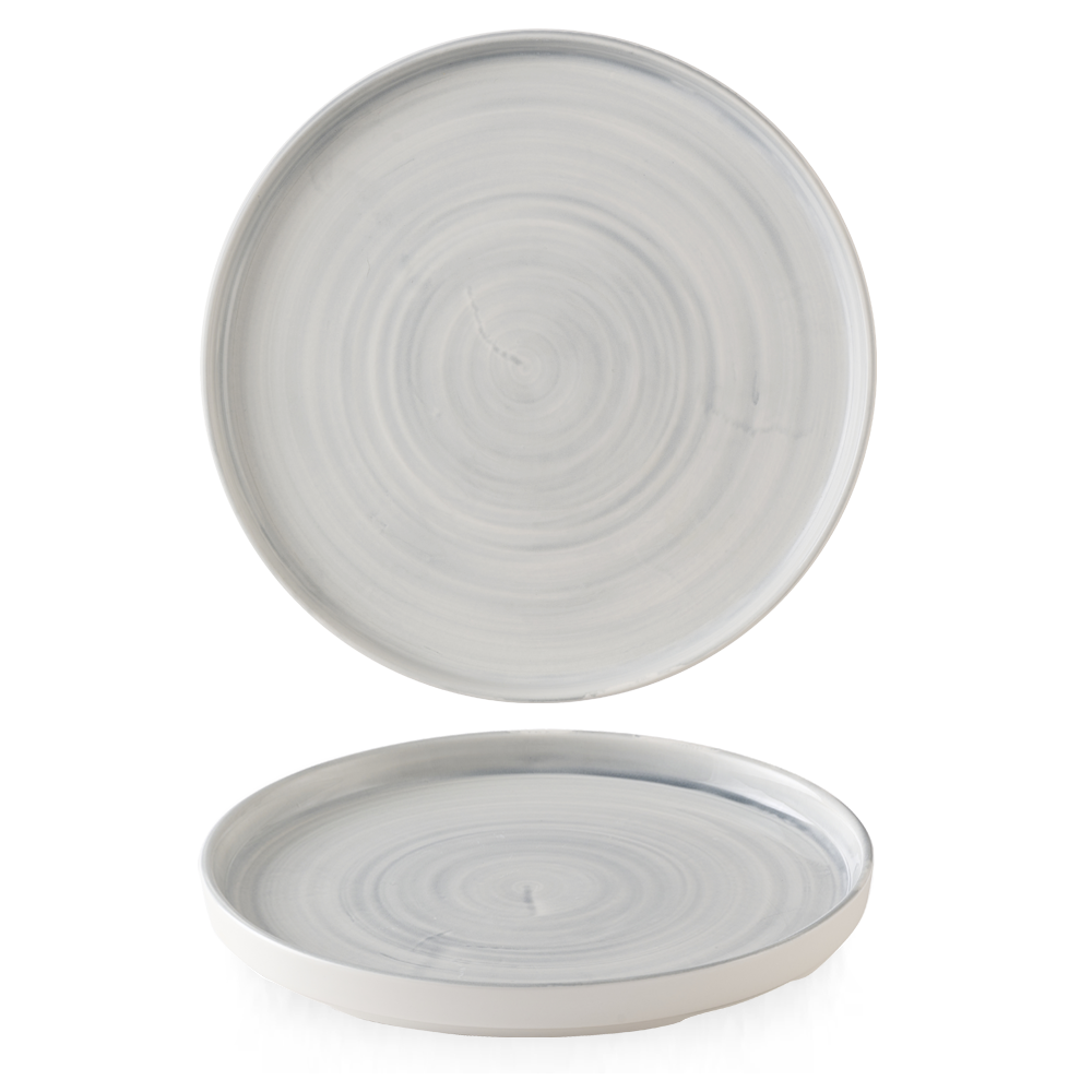 Talerz z wysokim rantem Stonecast Canvas Grey, 305mm