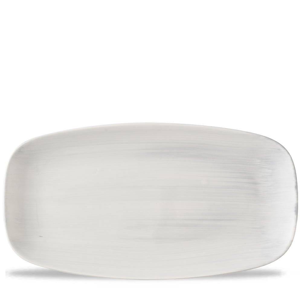 Talerz podłużny szefa kuchni Stonecast Canvas Grey, 360x190mm