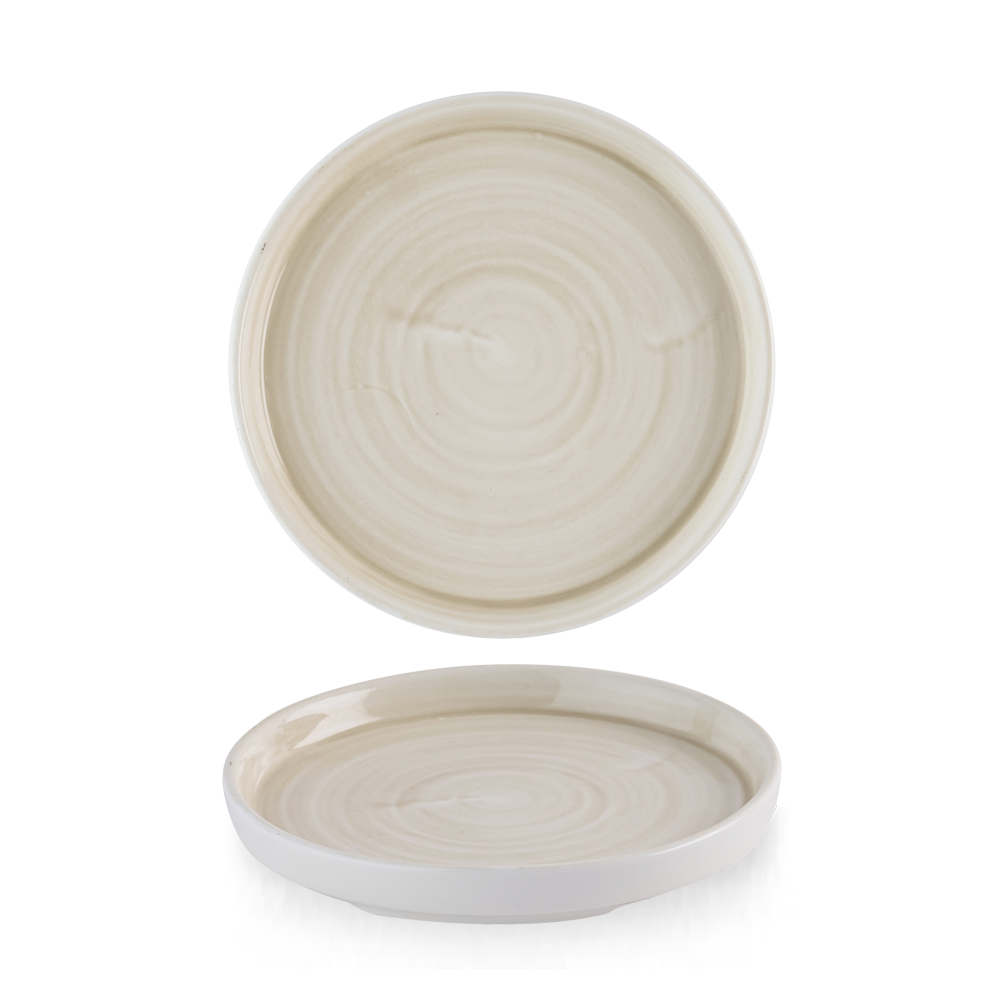 Talerz z wysokim rantem Stonecast Canvas Natural, 160mm