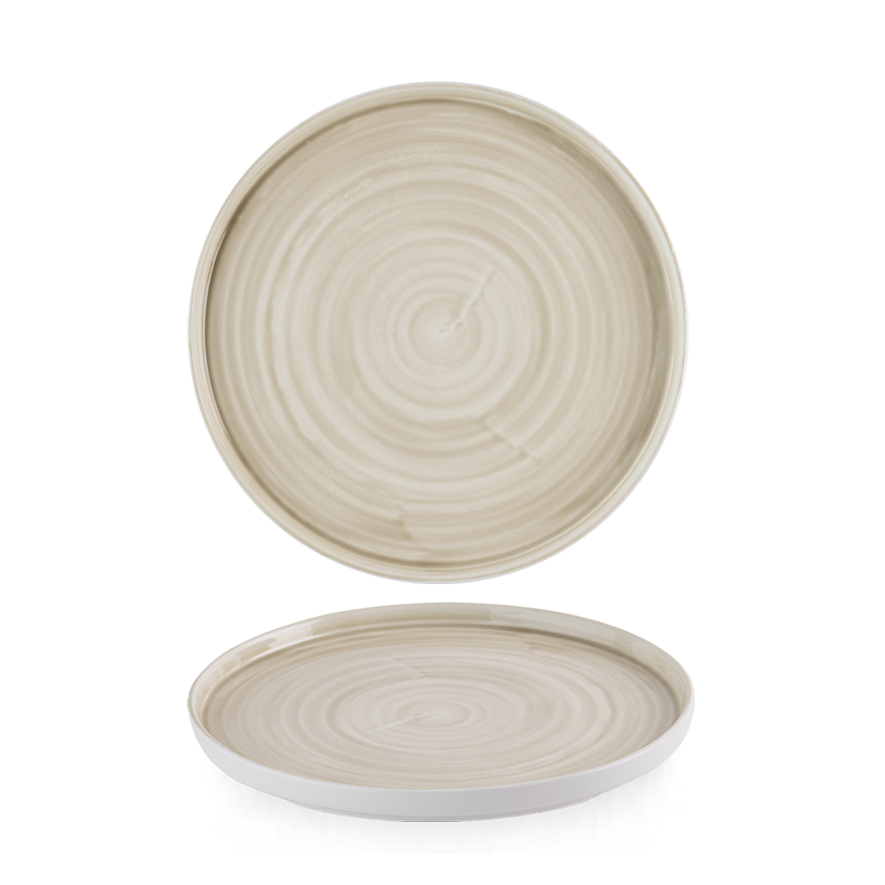 Stonecast Canvas Natural high rim plate, 210 mm