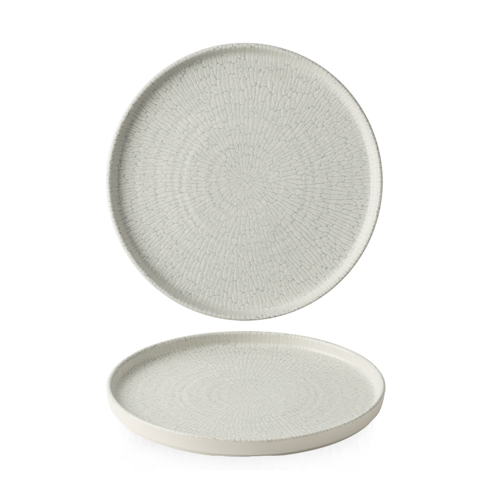 Delta Grey plate with high rim, 210 mm