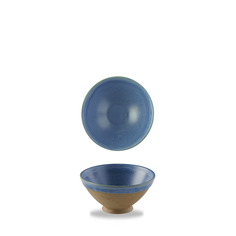 Emerge Oslo Blue bowl with foot, 160mm, 700ml