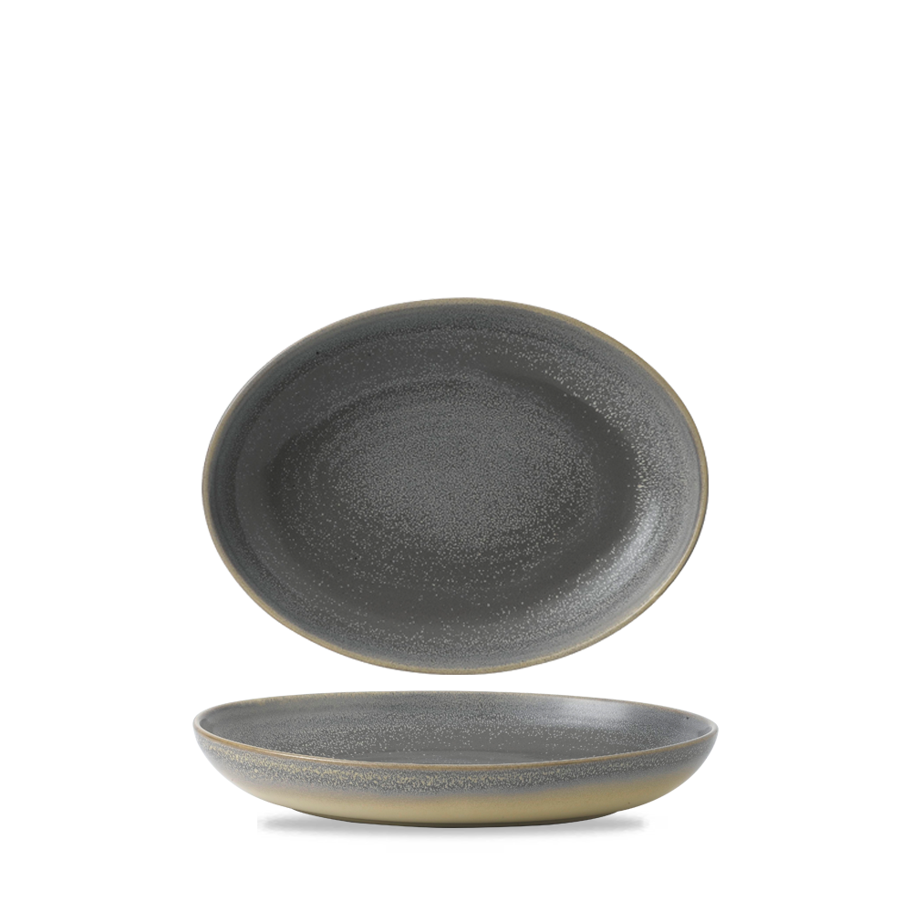 Evo Granite deep oval bowl, 300x200mm, 1100ml