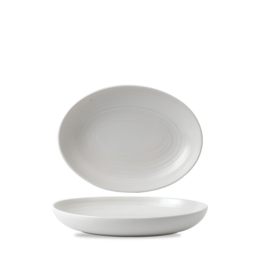 Evo Pearl deep oval bowl, 300x200mm, 1100ml