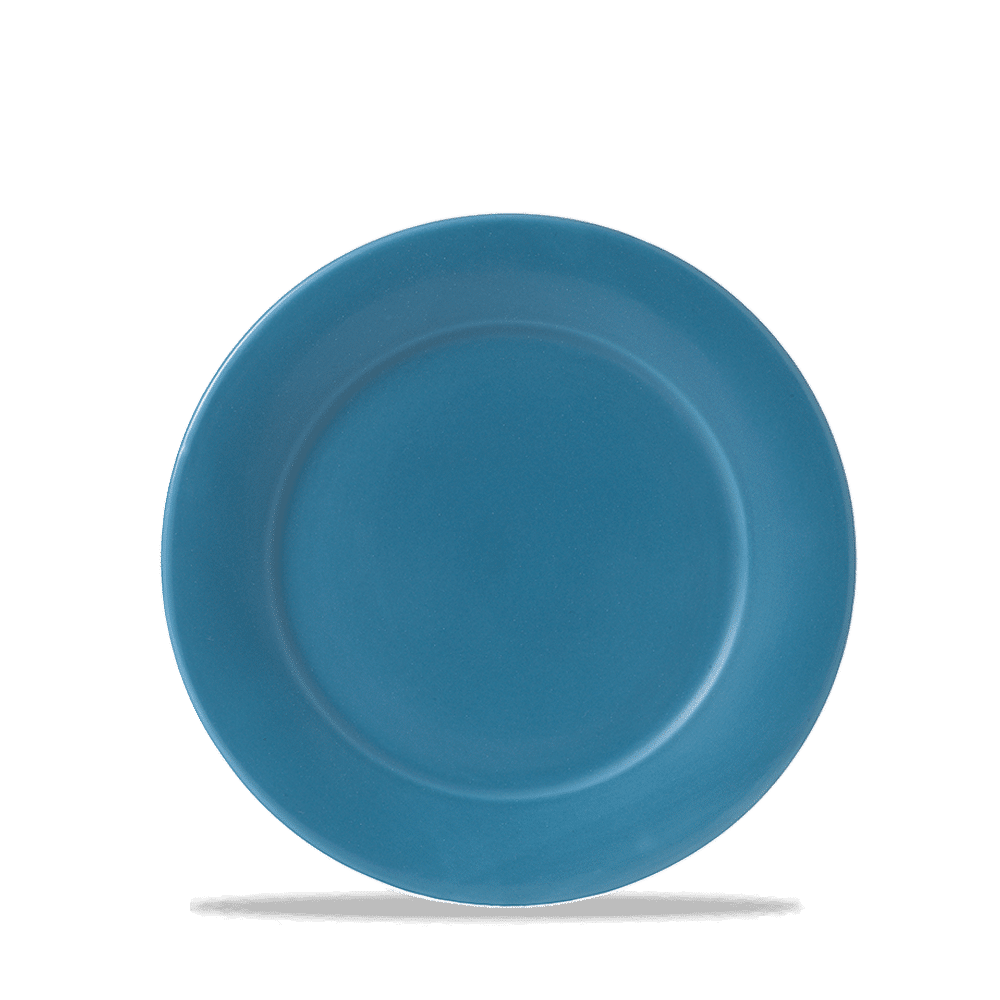 Blue Glaze Mid Rim Plate 8" [cz]