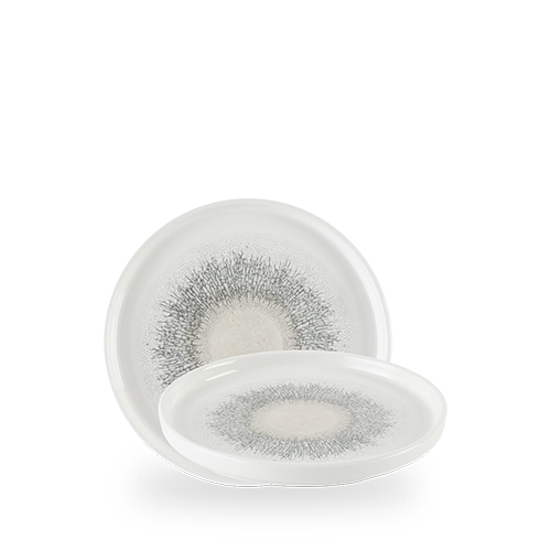 Studio Prints Fusion Grey  Walled Plate 8.25" [cz]