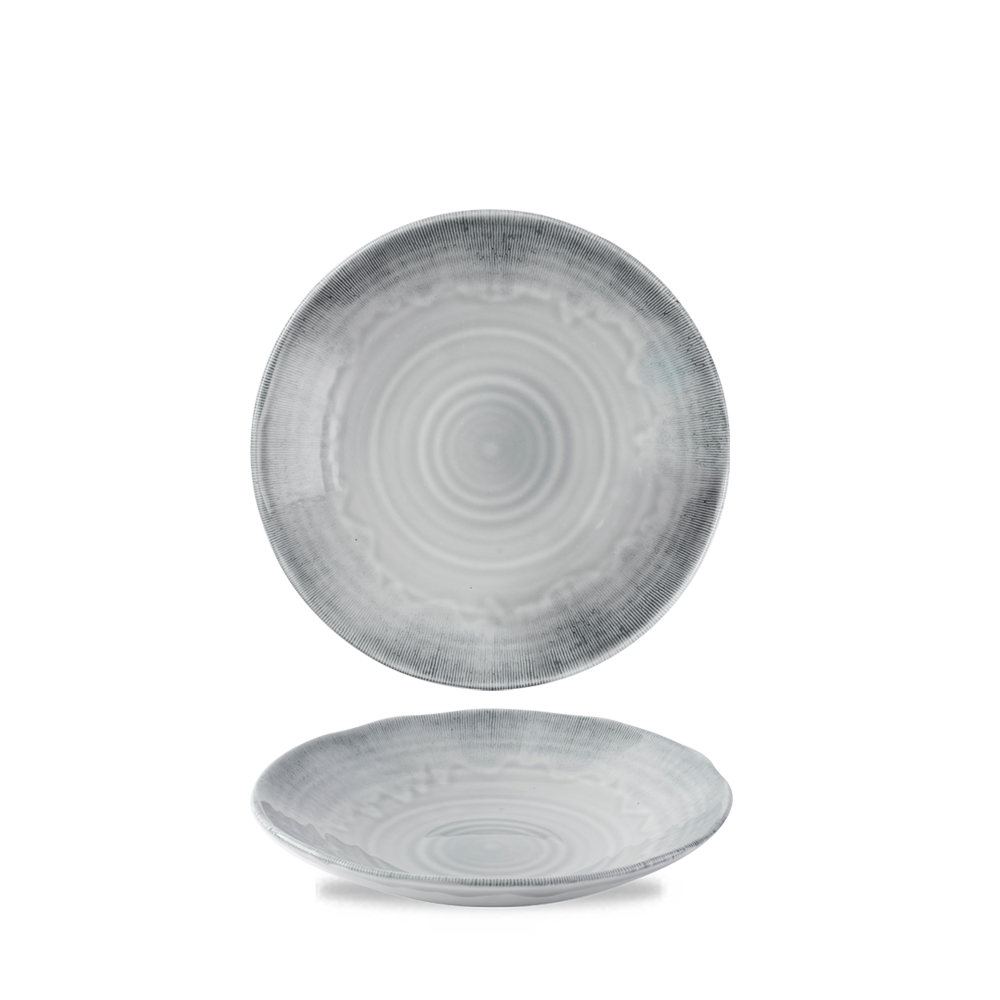 Organic-shaped coupe bowl in Harvest Flux Grey, 210mm, 430ml