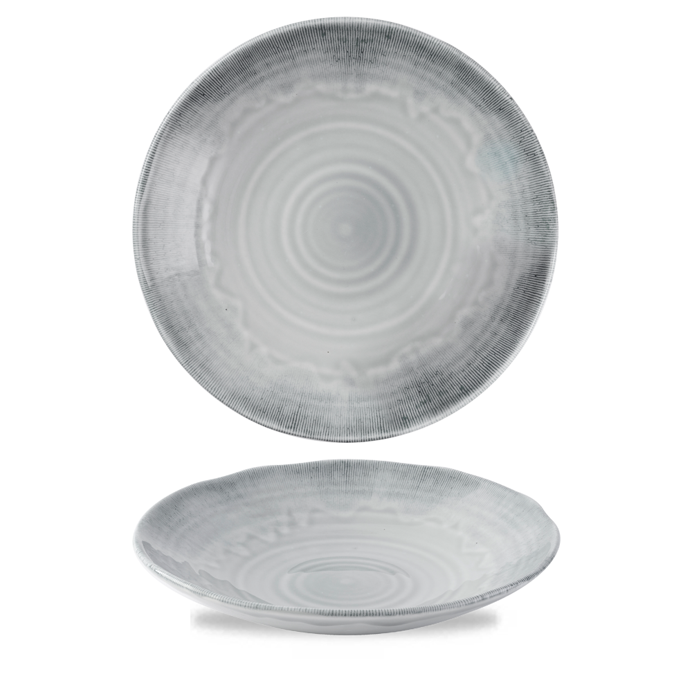 Harvest Flux Grey organic-shaped coupe bowl, 280 mm, 1350 ml