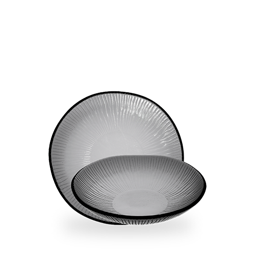 Round bowl Dusk Glass Bamboo, 210mm, 600ml