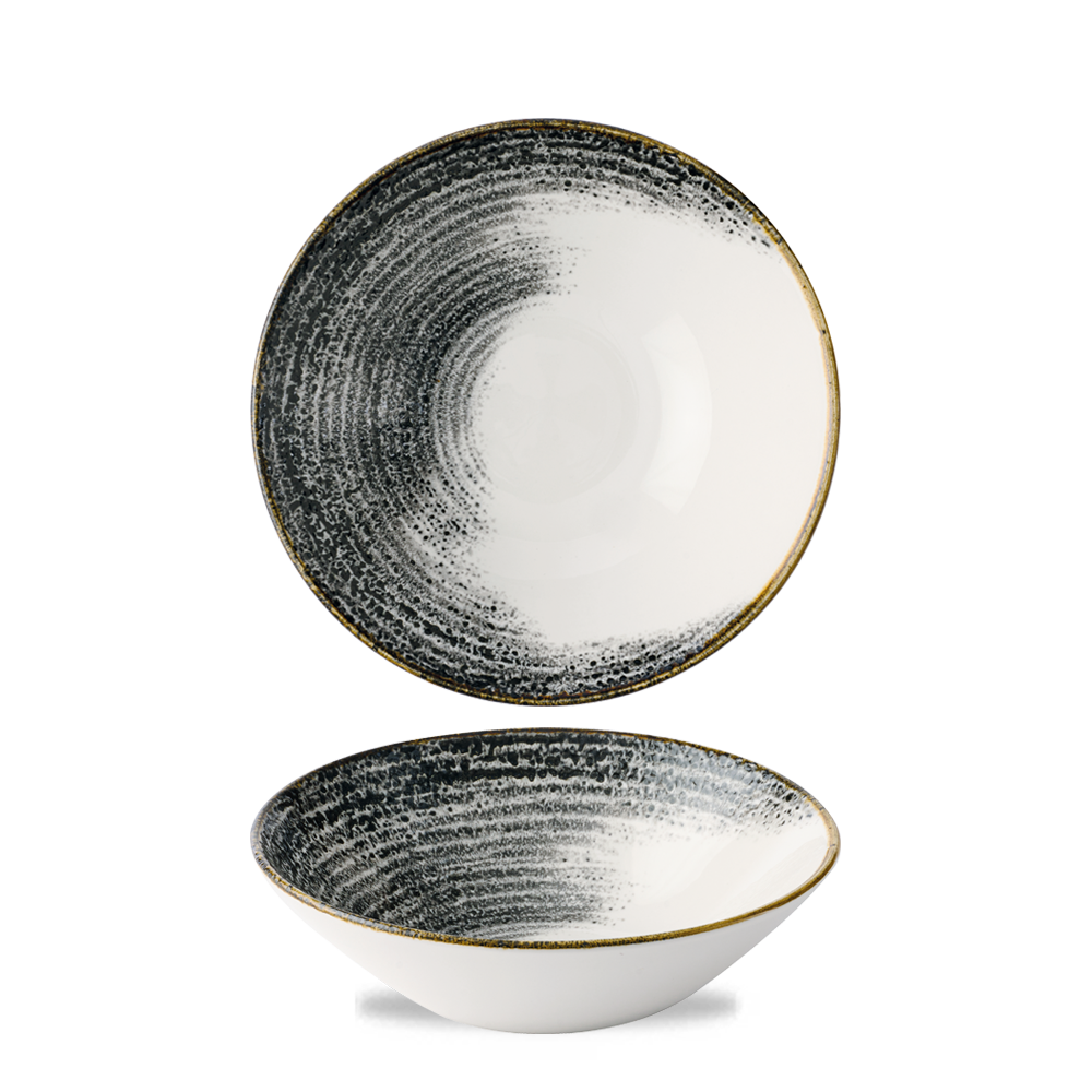 Homespun Accents Black deep bowl, 200 mm, 750 ml