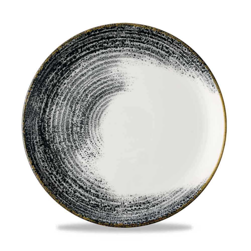 Talerz płytki coupe Homespun Accents Black, 260mm