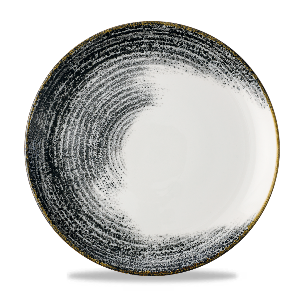 Talerz płytki coupe Homespun Accents Black, 290mm