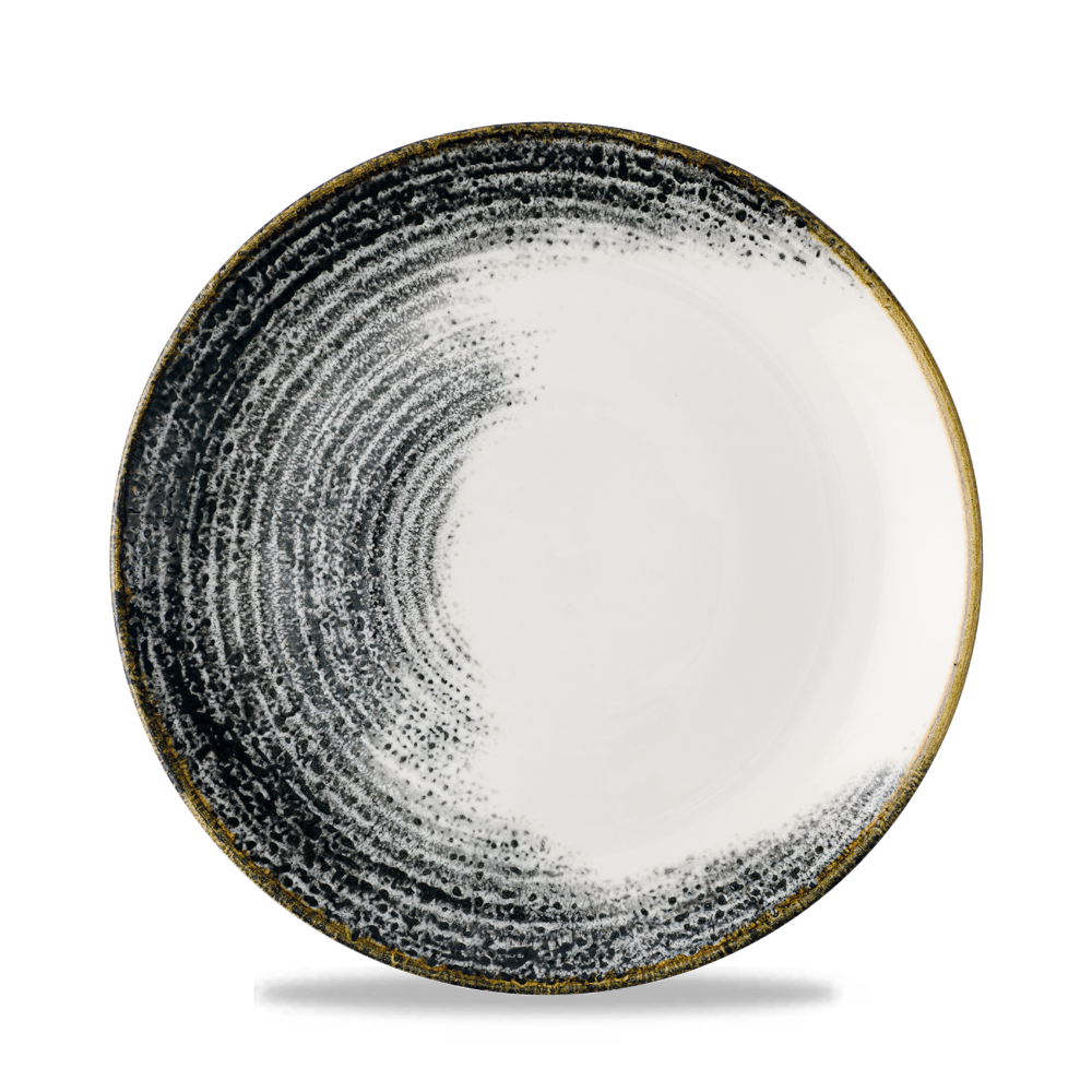 Talerz płytki coupe Homespun Accents Black, 220mm
