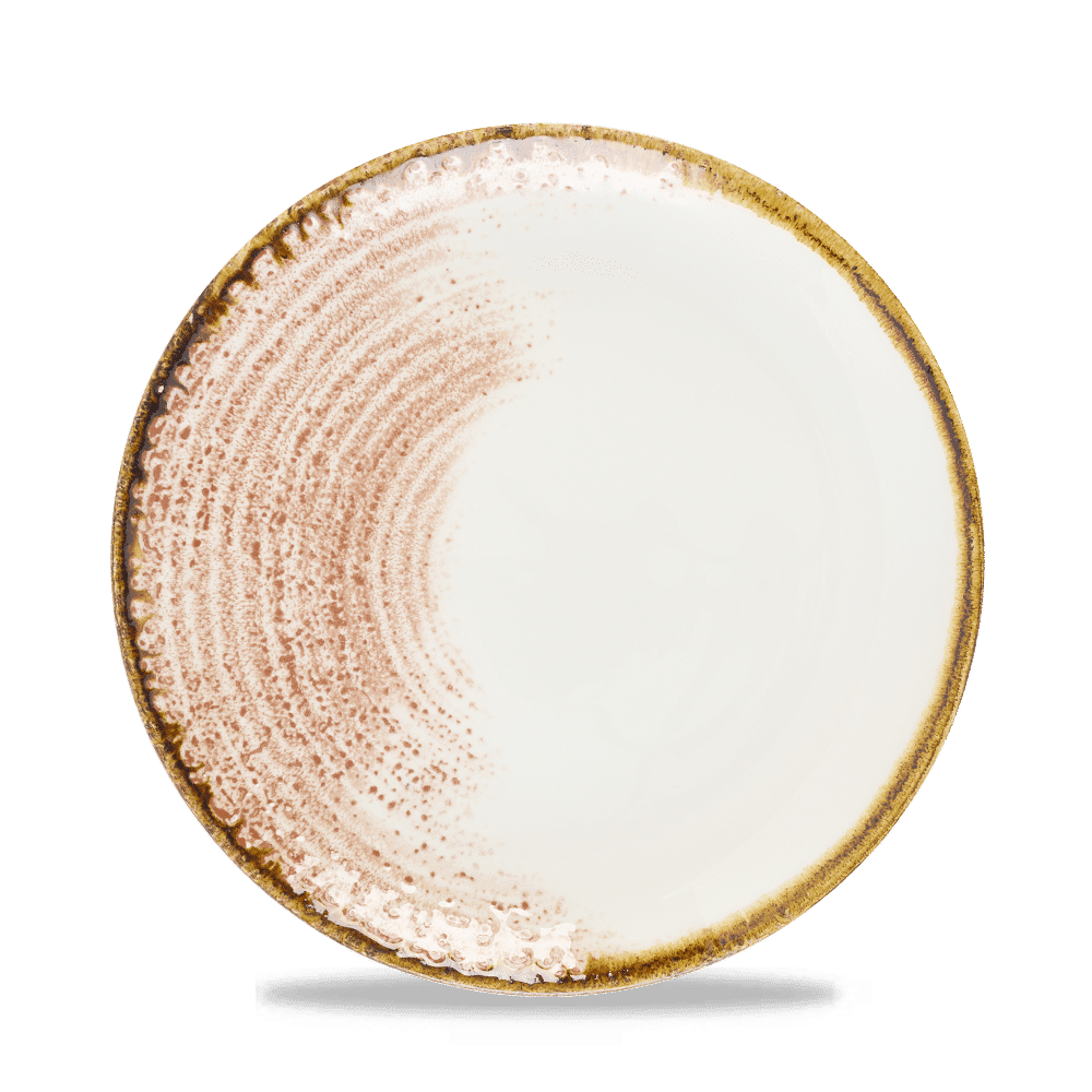 Homespun Accents Coral Evolve Coupe Plate 8.67" [sk]