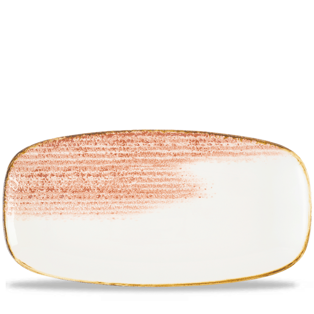 Talerz podłużny szefa kuchni Homespun Accents Coral, 360x190mm