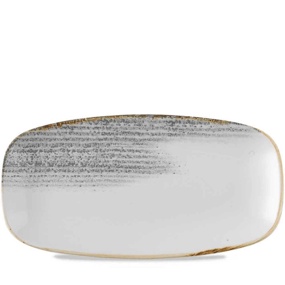 Talerz podłużny szefa kuchni Homespun Accents Jasper Grey, 360x190mm