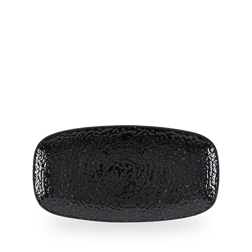 Talerz podłużny szefa kuchni Homespun Chroma Black, 300x150mm