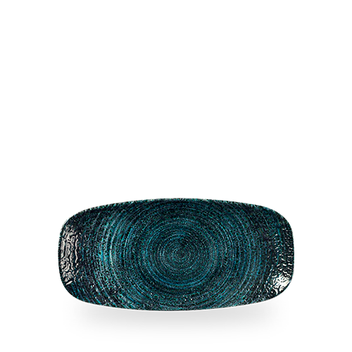 Talerz podłużny szefa kuchni Homespun Chroma Blue, 300x130mm