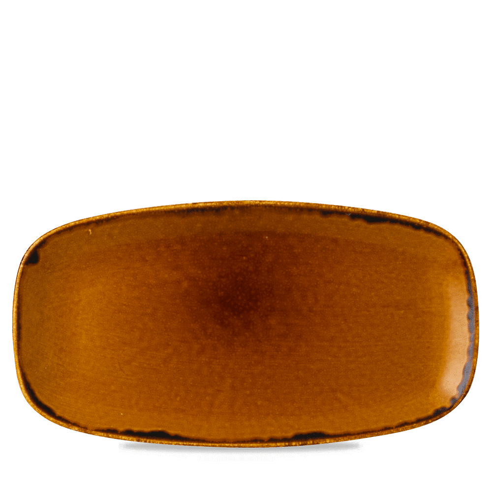 Talerz podłużny szefa kuchni Harvest Brown, 360x190mm