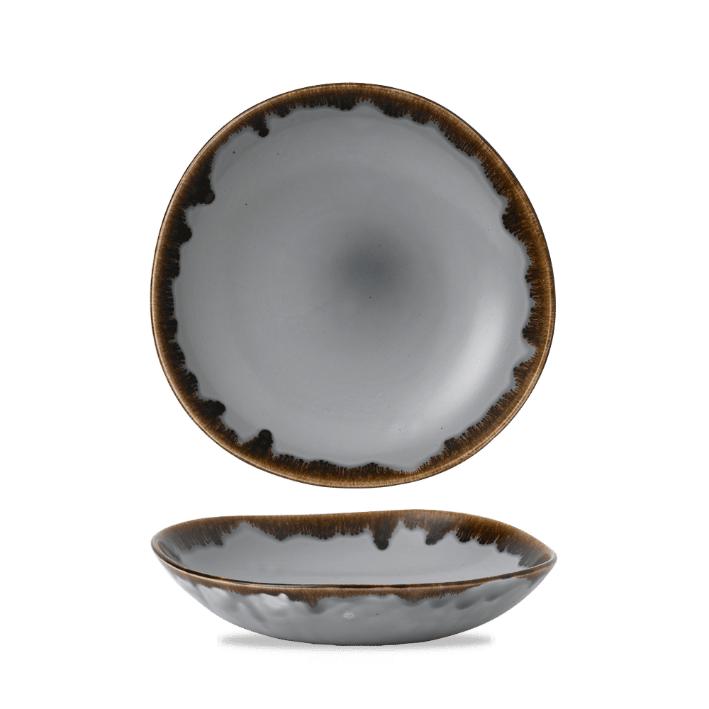 Misa okrągła o organicznym kształcie Harvest Grey, 250mm, 1100ml