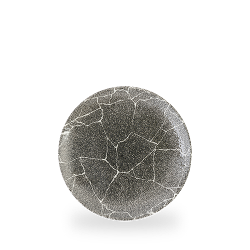 Talerz płytki coupe Reverse Quartz Black Kintsugi, 220mm