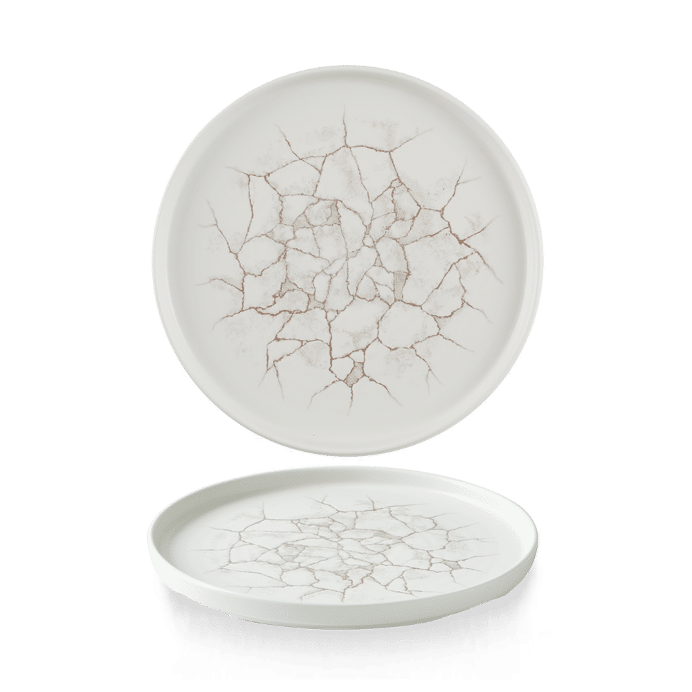 Talerz z wysokim rantem Studio Prints Kintsugi Agate Grey, 210mm