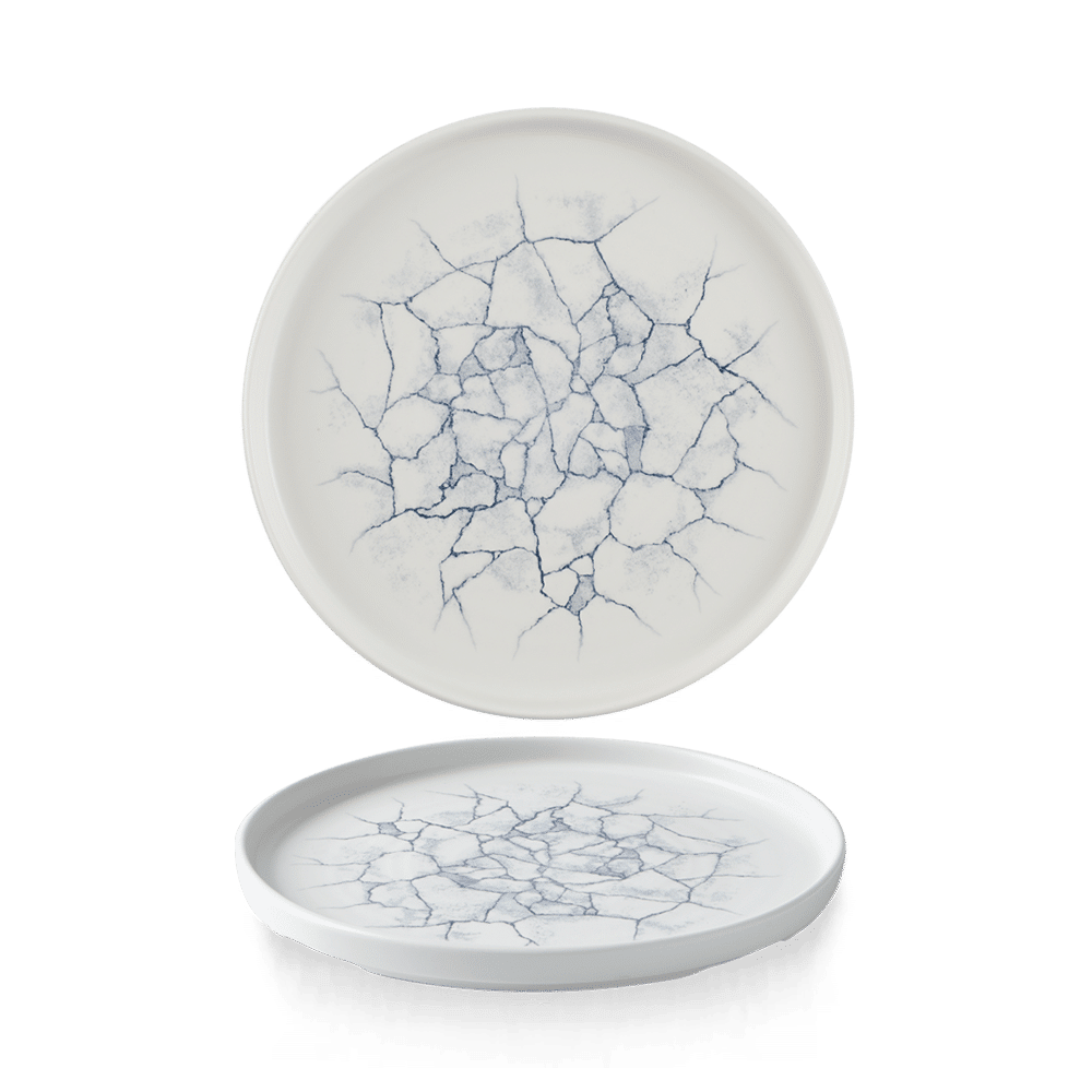 Studio Prints Kintsugi Pearl Grey  Walled Plate 8.67" [de]