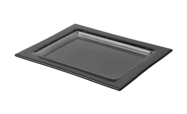 Glas-Buffettablett GN 1/2 schwarz Vetro