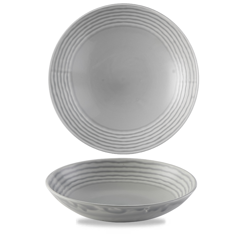 Harvest Norse Grey coupe bowl, 250mm, 1100ml