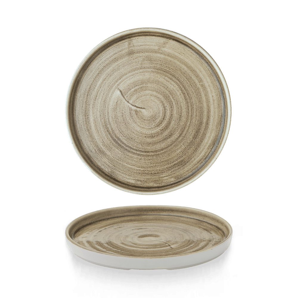 Stonecast Patina Antique Taupe high-rimmed plate, 210 mm