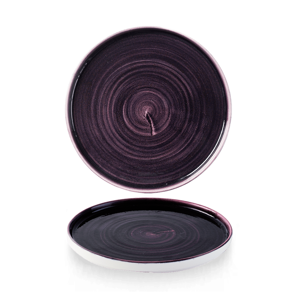 Stonecast Patina Deep Purple high-rimmed plate, 210mm