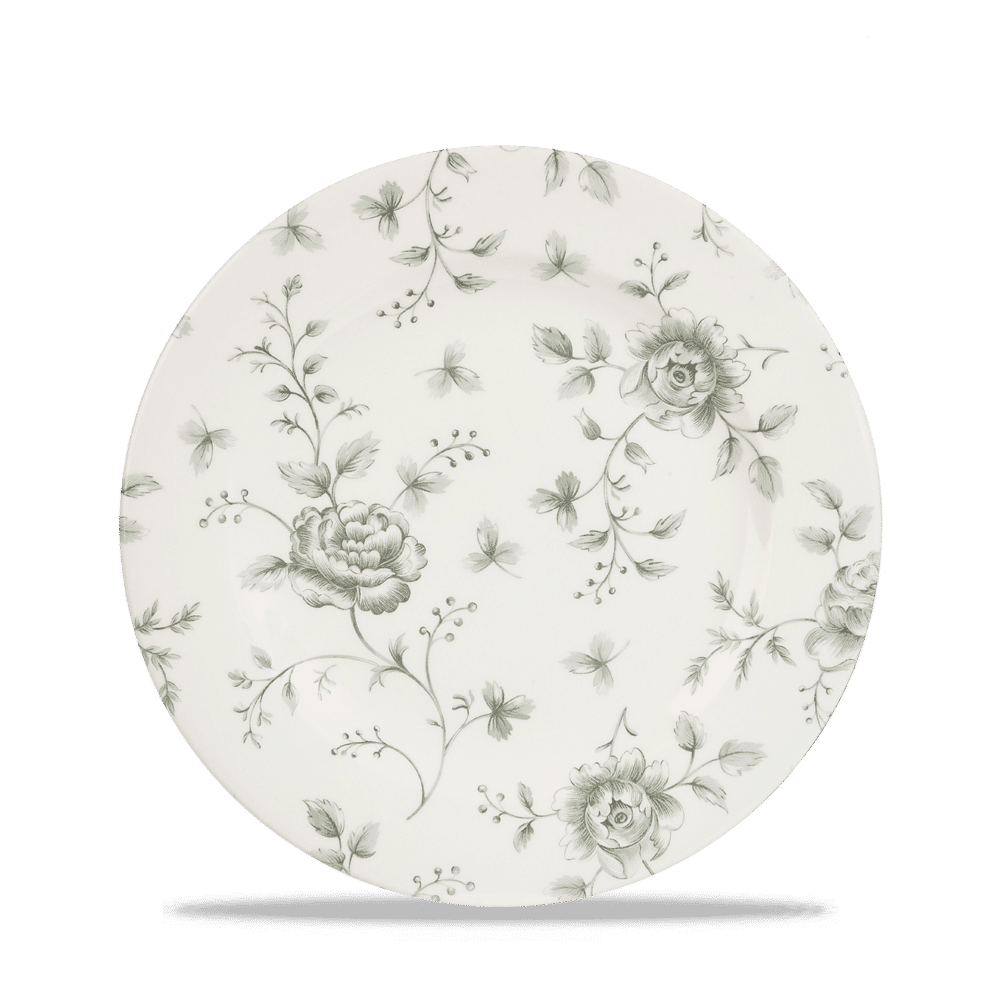 Profile Rose Chintz Grey Plate, 210 mm