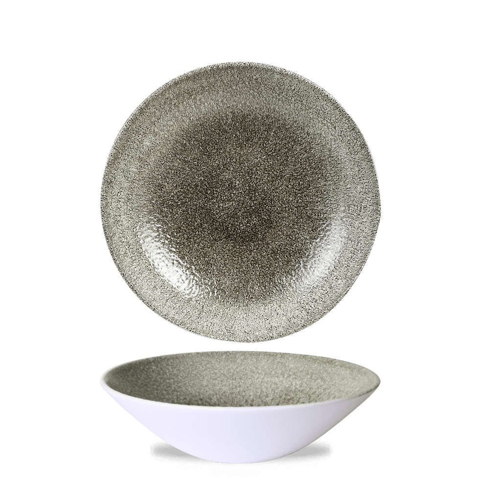 Deep coupe bowl Quartz Black Raku, 220mm, 1100ml