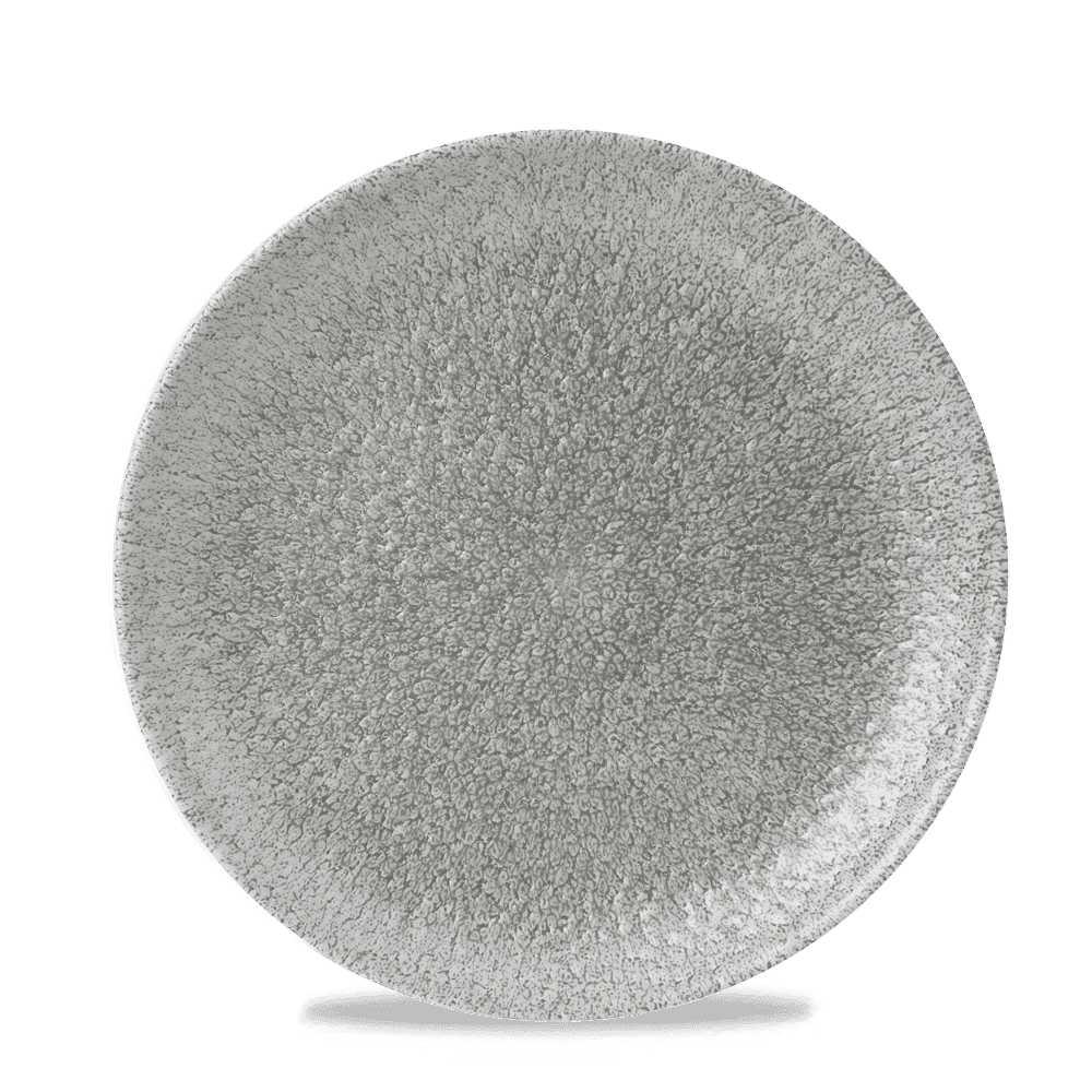 Jasper Grey Raku shallow plate, 220 mm