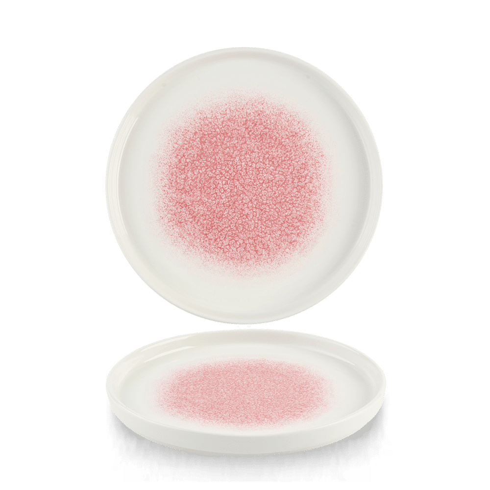 Talerz z wysokim rantem Pink Quartz Raku, 210mm [se]