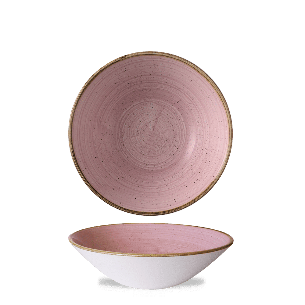 Stonecast Petal Pink deep coupe bowl, 200 mm, 750 ml
