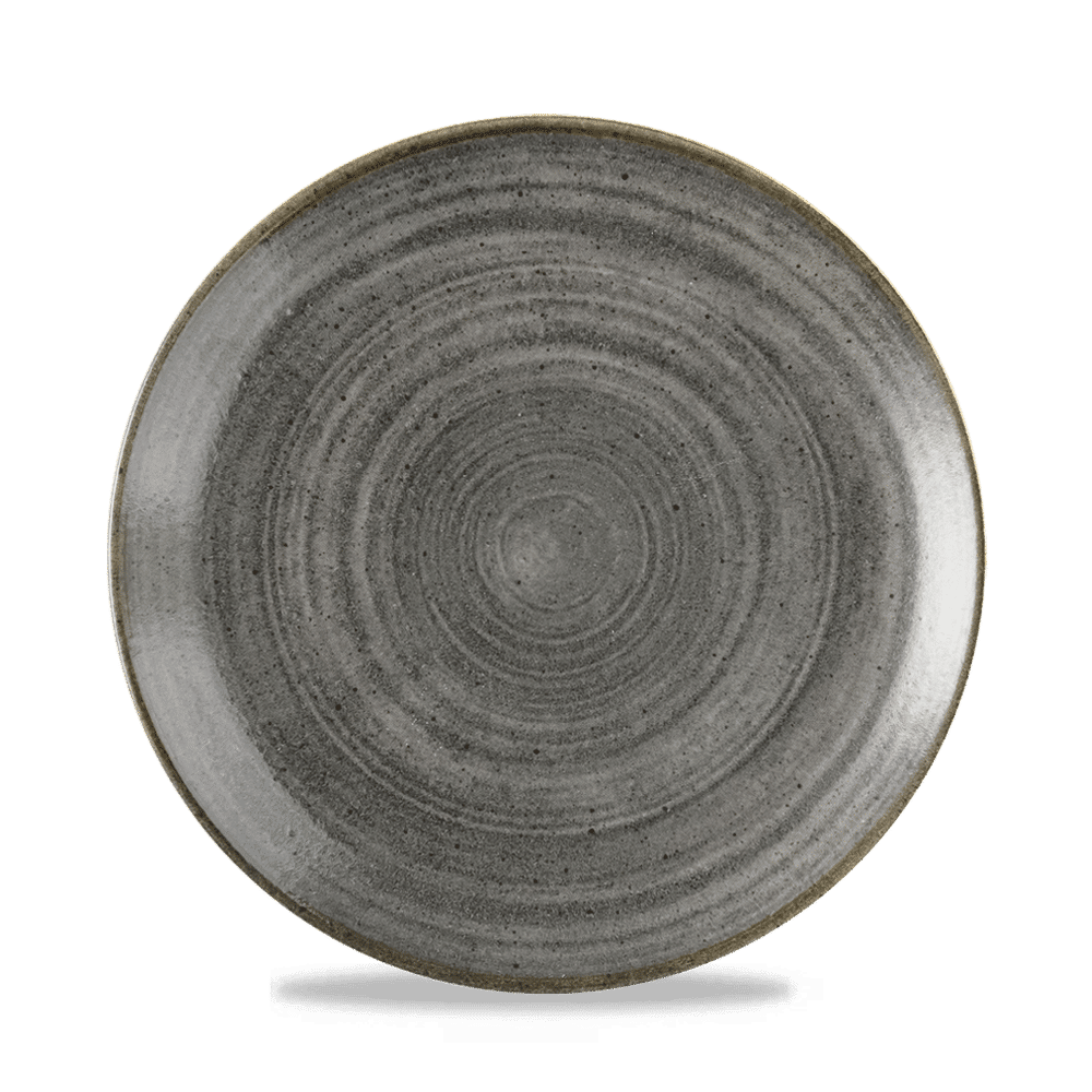 Stonecast Raw Black shallow plate, 220 mm