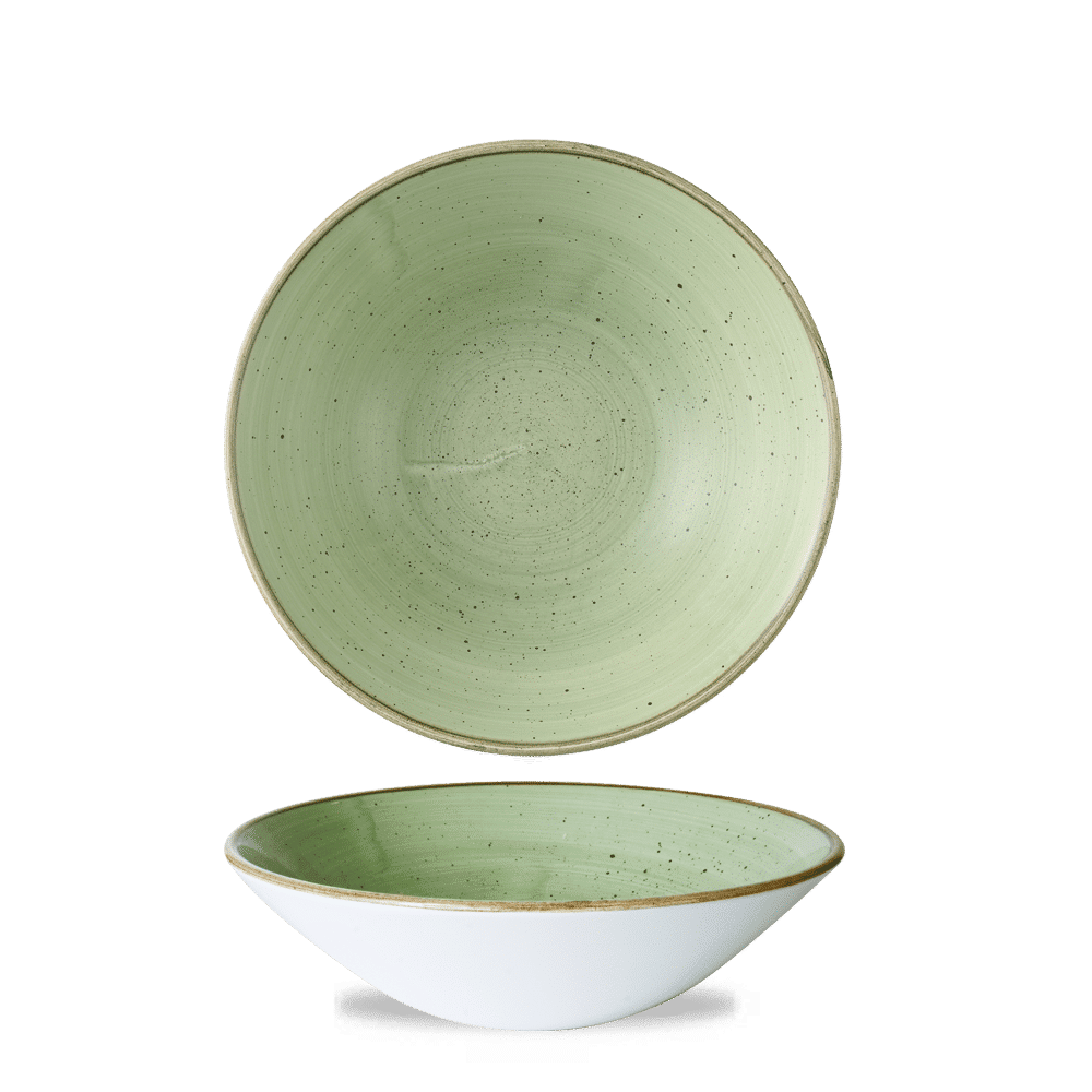 Stonecast Sage Green deep coupe bowl, 220 mm, 1100 ml
