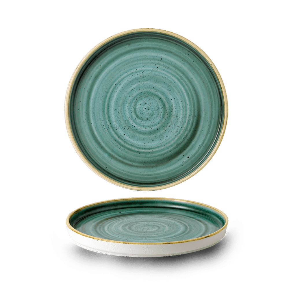 Stonecast Samphire Green  Walled Plate 8.67" [de]