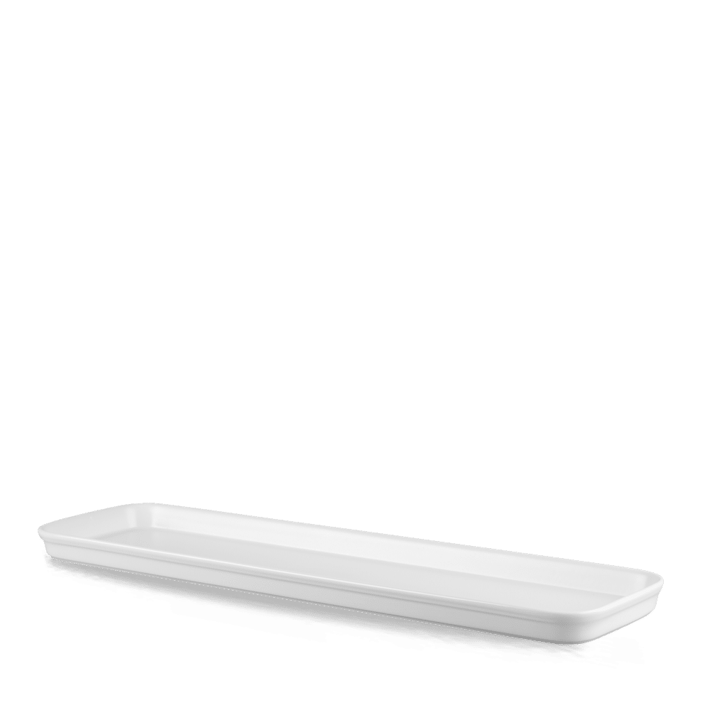 White Cookware  2/4 Flat Counterserve 21 X 6" [cz]