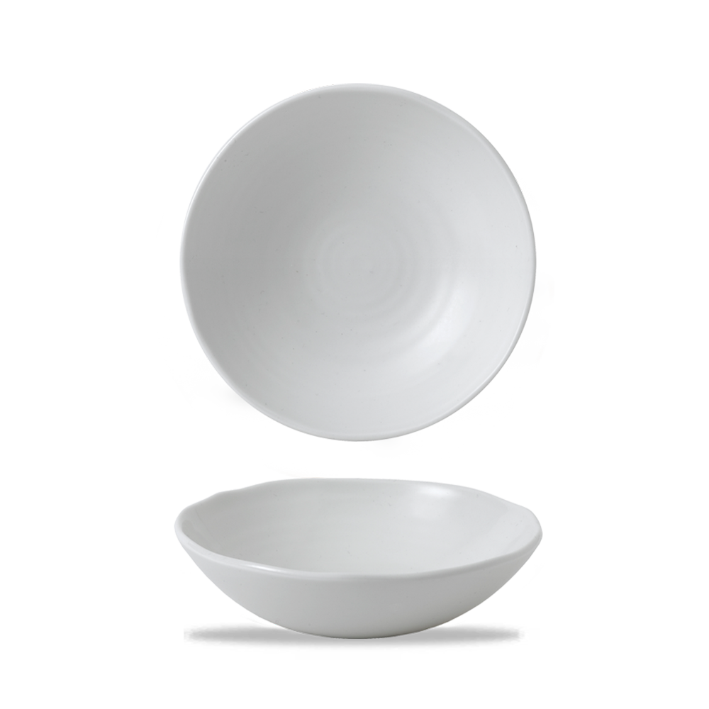 Organic-shaped coupe bowl Dudson White, 210mm