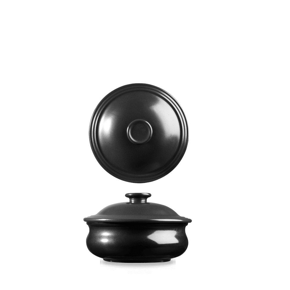 Garnek z pokrywką Rustics Black Sparkle, 140mm, 430ml [ru]